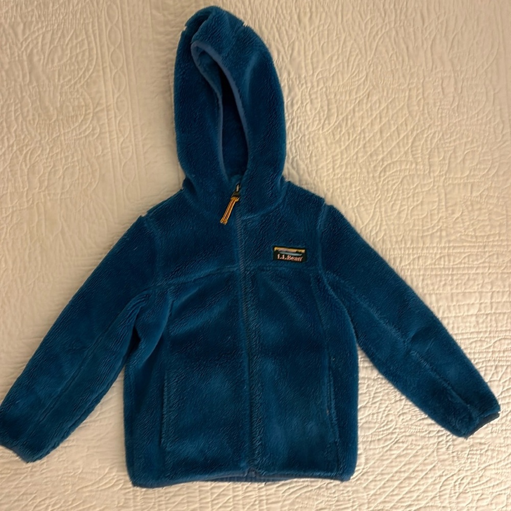 Kids L.L. Bean Hi-Pile hooded fleece jacket